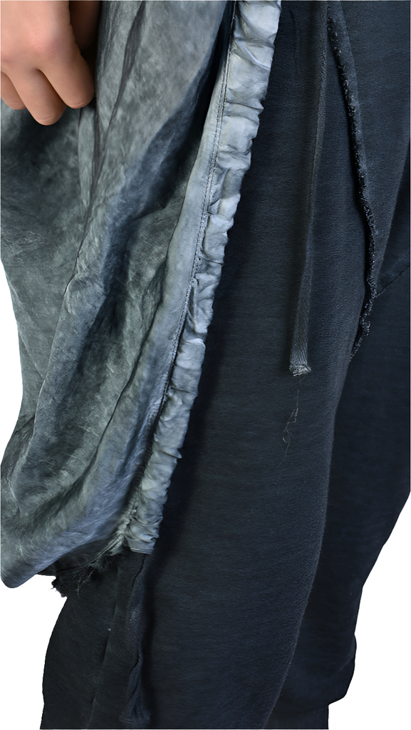 A39B SM168 GREEN Asymmetric Fleece Cardigan SANTAMUERTE