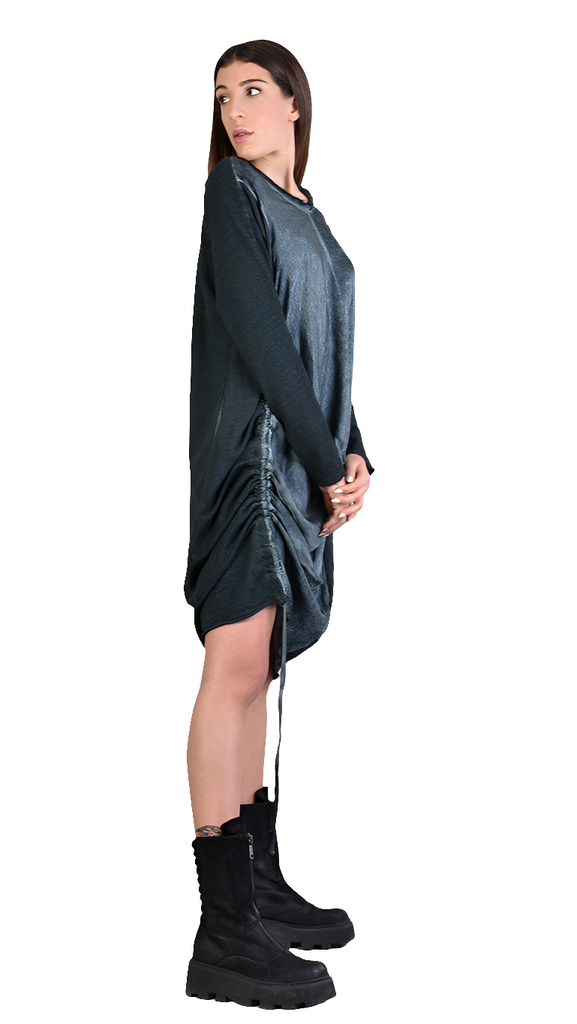 A39B SM16625 Sweatshirt & Satin DRESS Sacramento Green WOMAN SANTAMUERTE