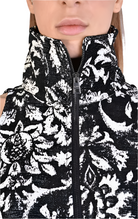A3 4B LW54923 BLACK WHITE Floral Jacquard Asymmetric Dress LA HAINE INSIDE US