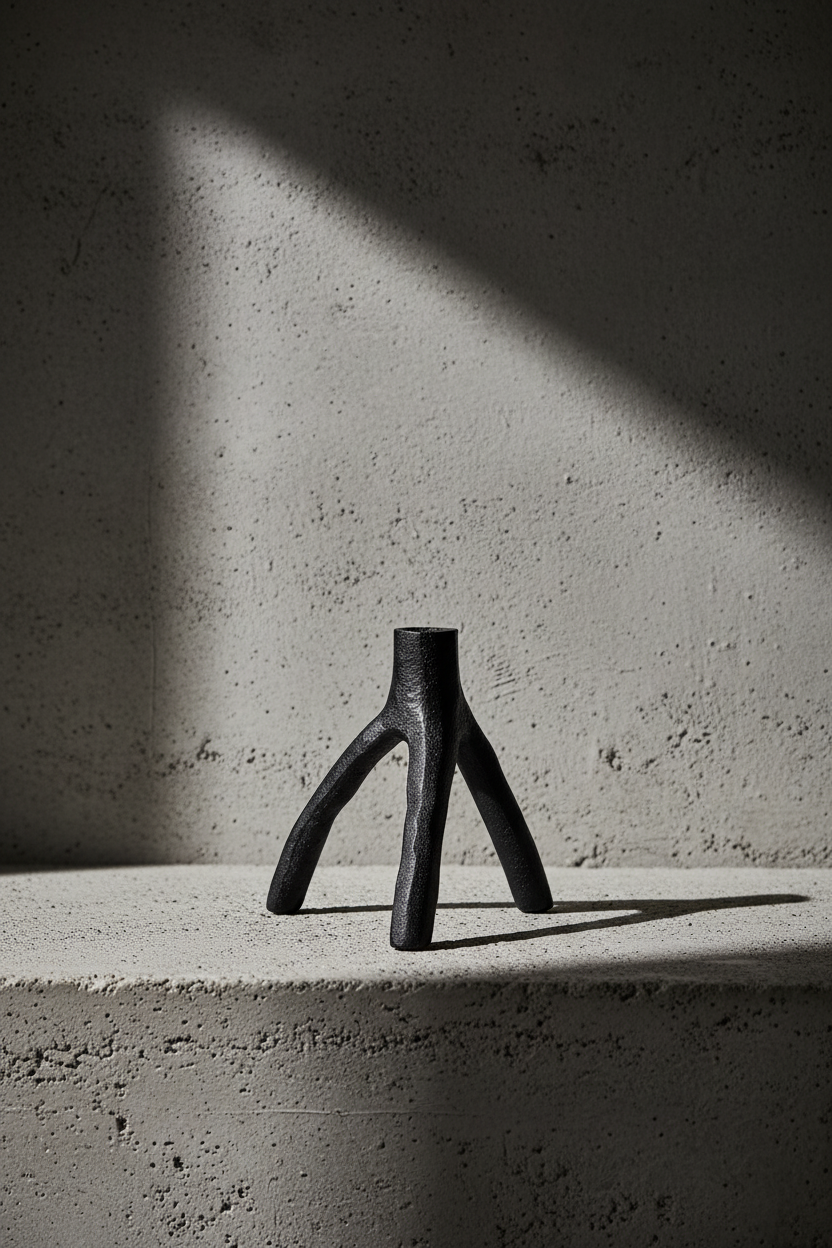 Black cast iron branch holder S 2