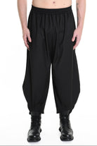 4M W5164 TROUSER Over Fluid UNISEX U Black LA HAINE INSIDE US