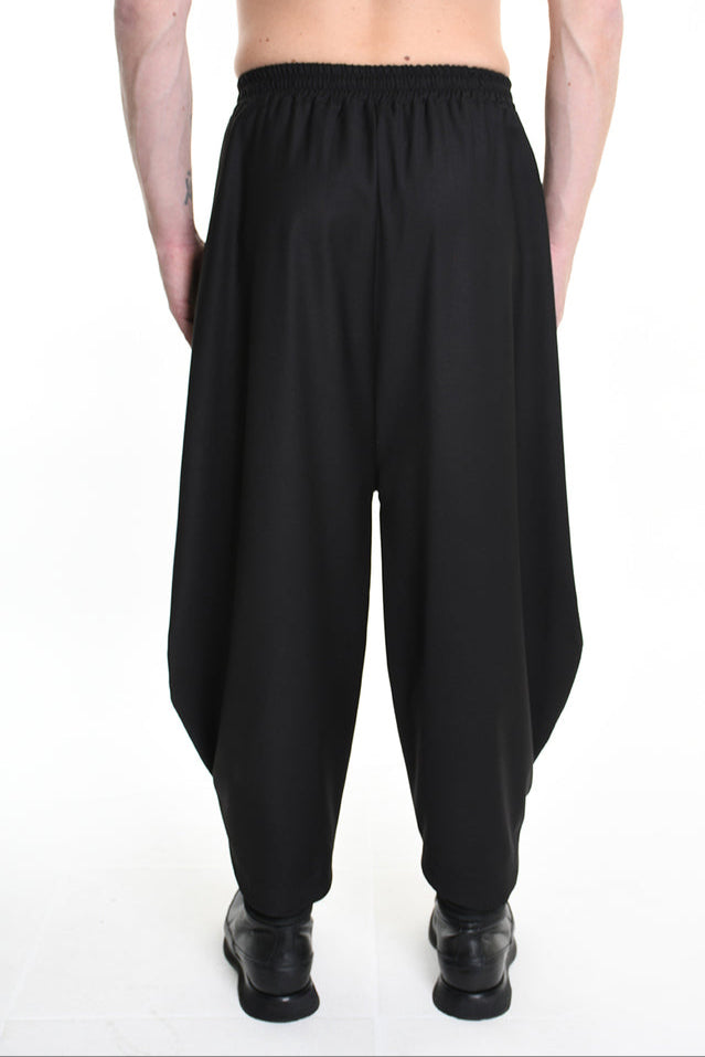 4M W5164 TROUSER Over Fluid UNISEX U Black LA HAINE INSIDE US