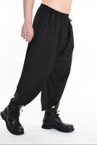 4M W5164 TROUSER Over Fluid UNISEX U Black LA HAINE INSIDE US