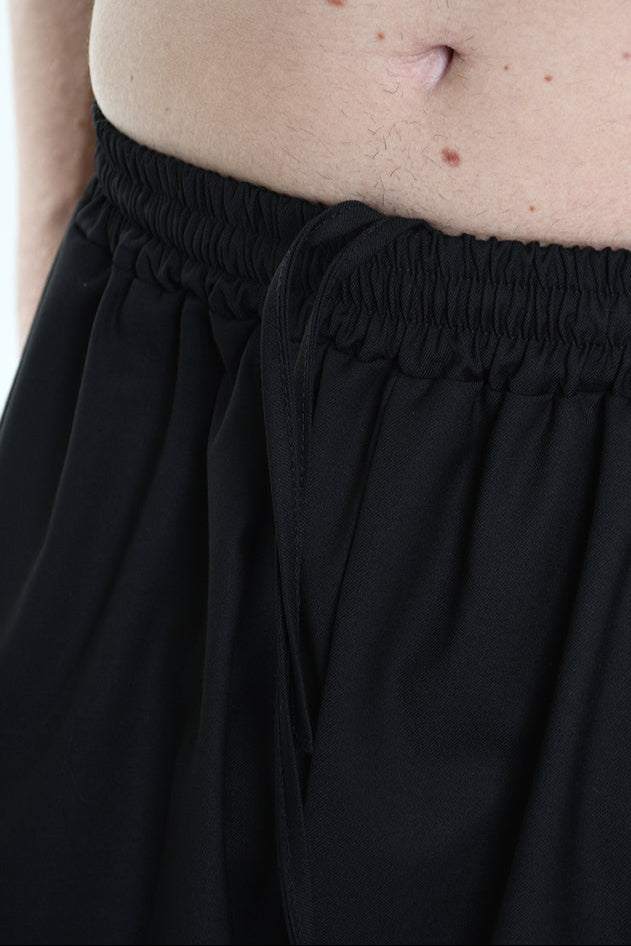 4M W5164 TROUSER Over Fluid UNISEX U Black LA HAINE INSIDE US