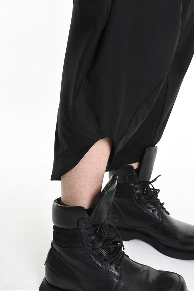 4M W5164 TROUSER Over Fluid UNISEX U Black LA HAINE INSIDE US