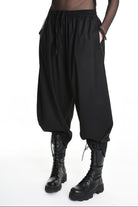 4M W5164 TROUSER Over Fluid UNISEX U Black LA HAINE INSIDE US