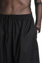 4M W5164 TROUSER Over Fluid UNISEX U Black LA HAINE INSIDE US