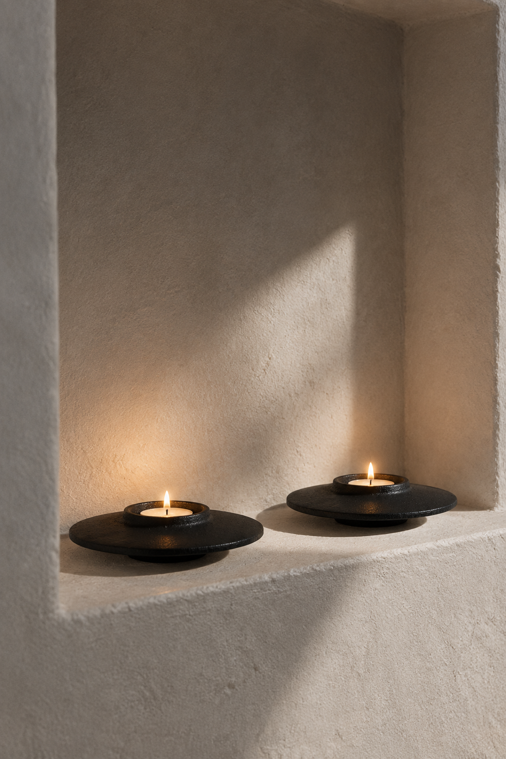 Lit in a wall niche
