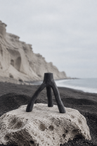 On pumice with black sand
