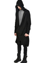 A33J HATER25 Oversized Asymmetric Knit COAT Black - Ecru