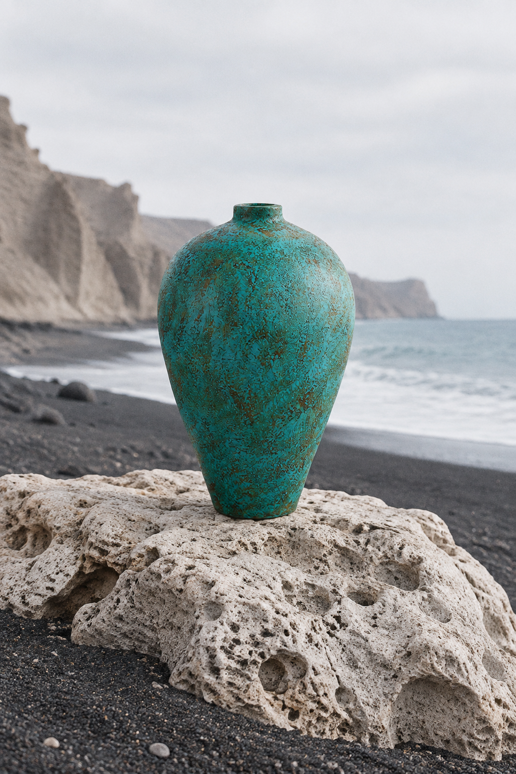 Vlychada pumice and black sand