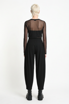 LA HAINE INSIDE US W5444 balloon trousers in black — back editorial view