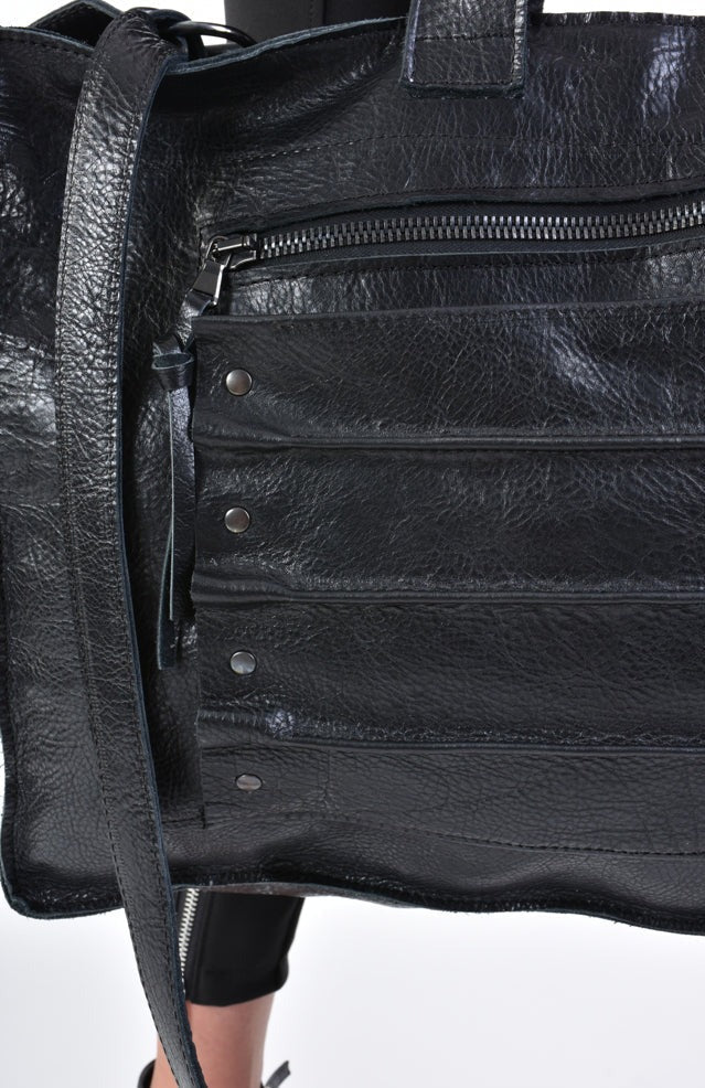 A33I LM16824D Black Leather Bag - TEPHRA