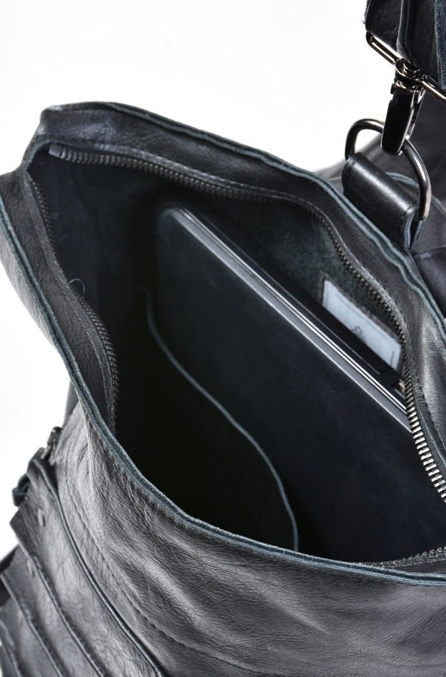 A33I LM16924 Black Leather Bag - TEPHRA