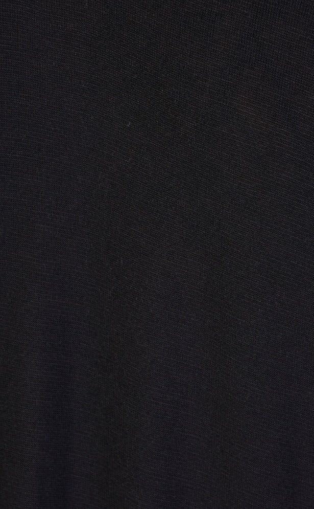A33J LM088 BLACK Cashmere Viscose Regular T-Shirt - TEPHRA