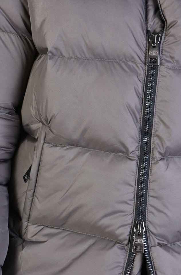 A33P LM03223 Jacket - Fango Down Nylon 360gr Faux Fur Lined Detachable Scarf Italian Men's