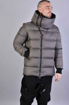 A33P LM03223 Jacket - Fango Down Nylon 360gr Faux Fur Lined Detachable Scarf Italian Men's