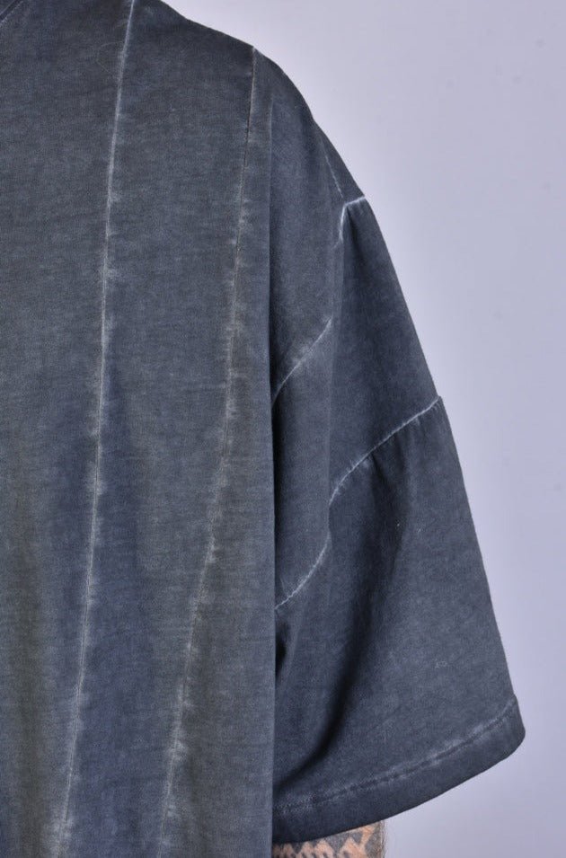 A33V LM072 GREY Maxi Over Dyed Cold Cotton T-shirt - TEPHRA