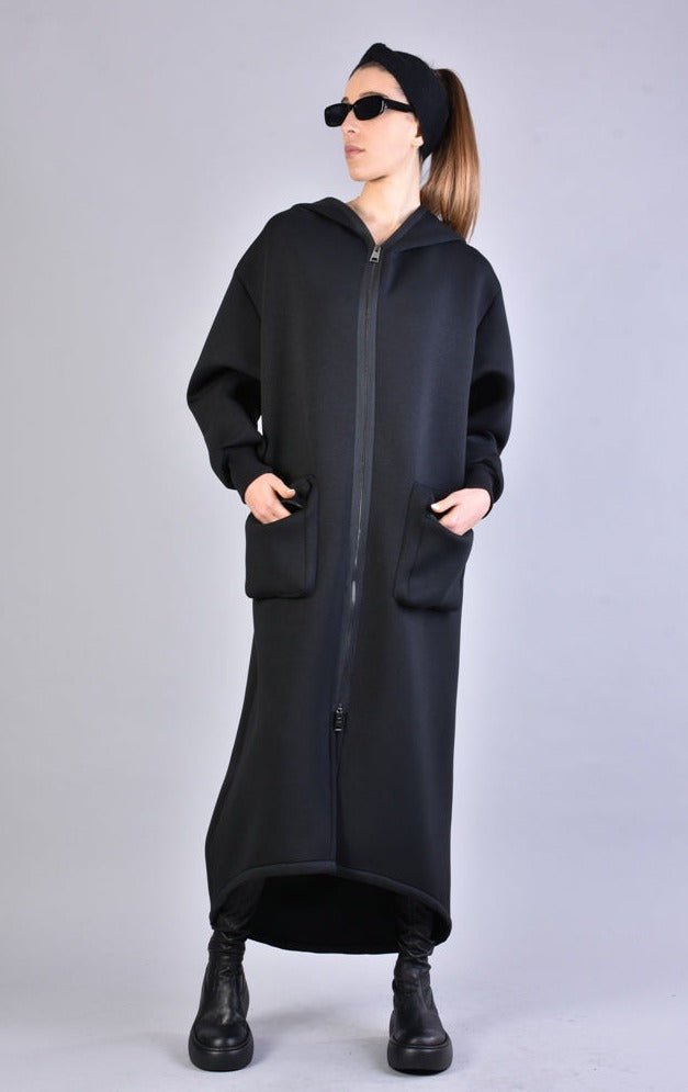 A34M LW62323BLACKD Elevate your style with our exquisite Long Scuba Coat—a true embodiment of avant-garde fashion. Crafted for the discerning fashion connoisseur, this masterpiece effCoats & JacketsLA HAINE INSIDE USTEPHRAA34M LW62323BLACKD