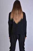 A39B SM216 Jacket - Black Wool Bouclé Oversized Asymmetric Button Luxurious Italian Women's