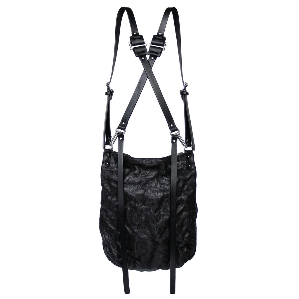 A3TEPHRA1323 BLACK Backpack leather handmade unisex Accessori Unisex TEO