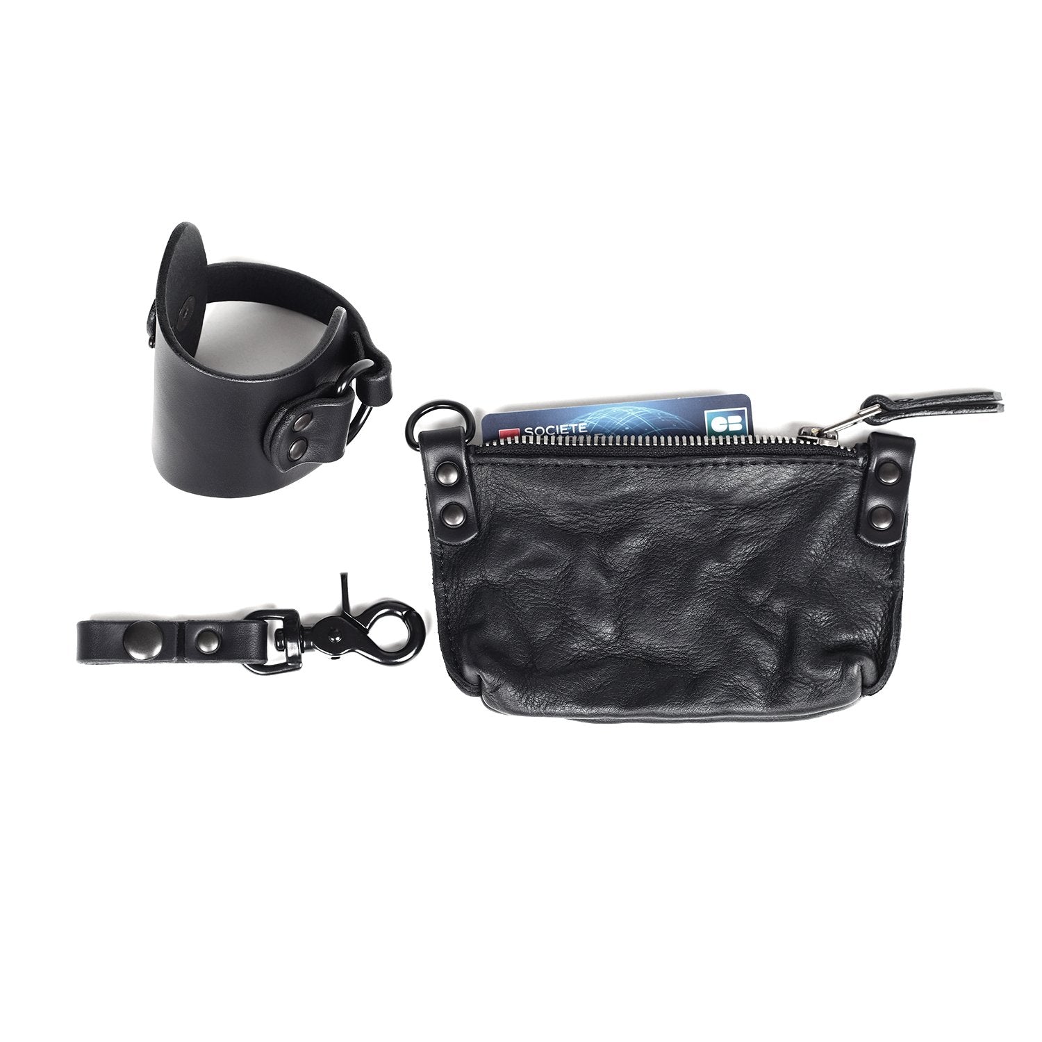 A3TEPHRA 923BLACKAccessorize in style with our versatile black cuff purse, handmade with the highest quality vegetable tanned cow leather. The adjustable length and detachable keychaAccessori UnisexLA HAINE INSIDE USTEPHRAA3TEPHRA 923BLACK