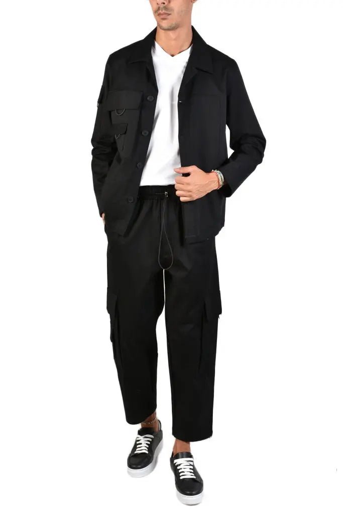 TR2ZX550023 black oversized shirt Jacket XAGON MAN