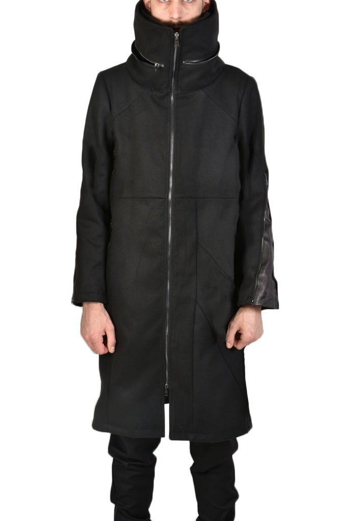 TR3B NGBIGGIE2325 BLACK Long Cloth Coat 489.00 LEATHER JACKET LA HAINE INSIDE US TEPHRA