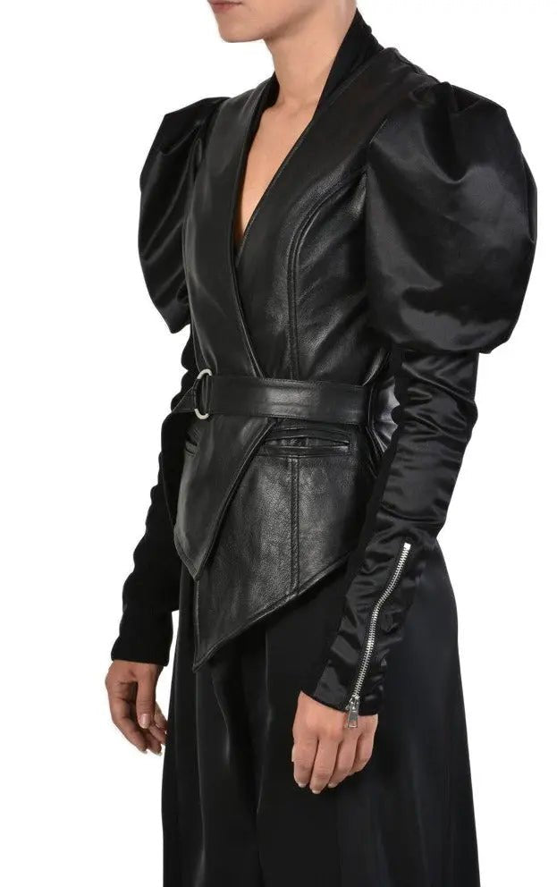 TR4B SEMIA20 BLACKIntroducing the ultimate fashion statement - our luxurious leather jacket! Featuring an edgy asymmetric design, this jacket boasts of satin and ribbed sleeves that aCoats & JacketsLA HAINE INSIDE USTEPHRATR4B SEMIA20 BLACK