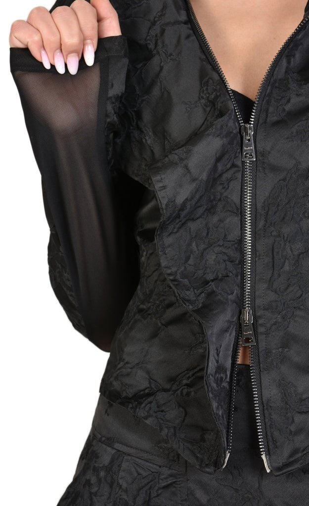 TR4B WILMINGTON23BLACKJaquard asymmetric skinny jacket - Back &amp; sleeves tulle insert - Zip closure with double slider
Made In ItalyApparel & AccessoriesLA HAINE INSIDE USTEPHRATR4B WILMINGTON23BLACK