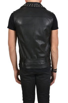 TRP151BOL17 BLACK Leather vest man - TEPHRA